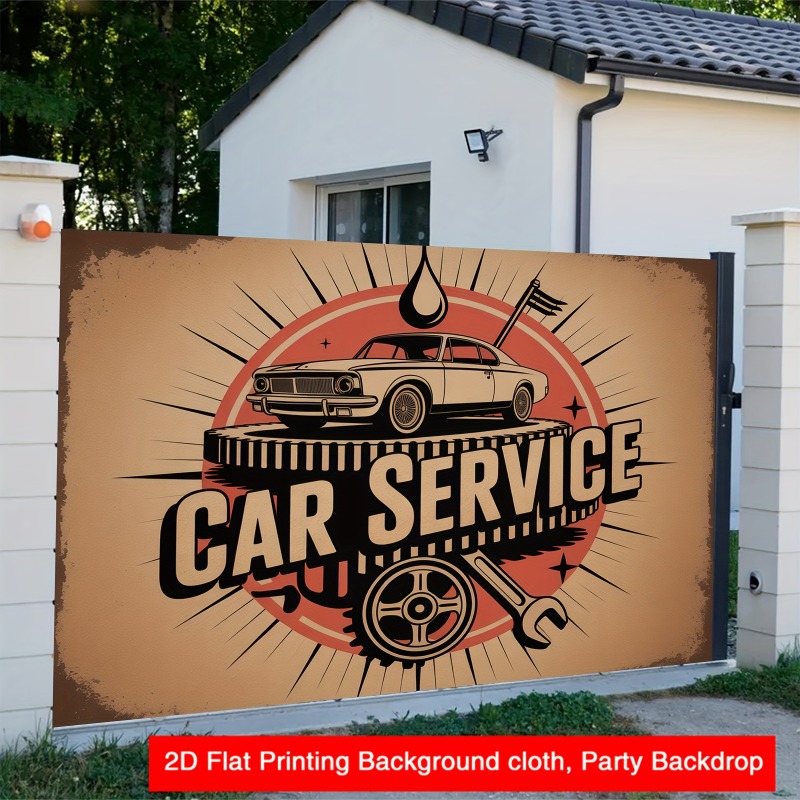 Large retro car service banner - огляд і ціна Heavy Equipment Service