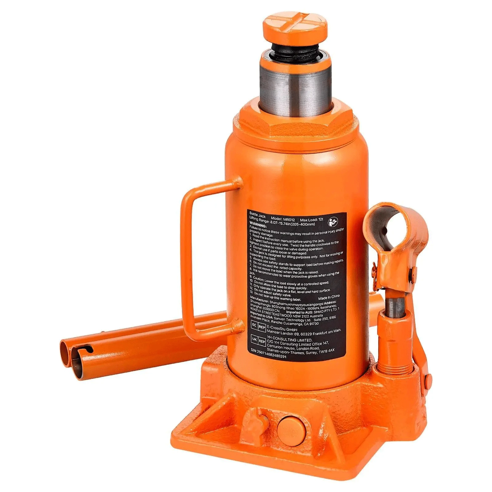 Hydraulic Bottle Jack 12Ton Ca - огляд і ціна Welding Heavy Equipment