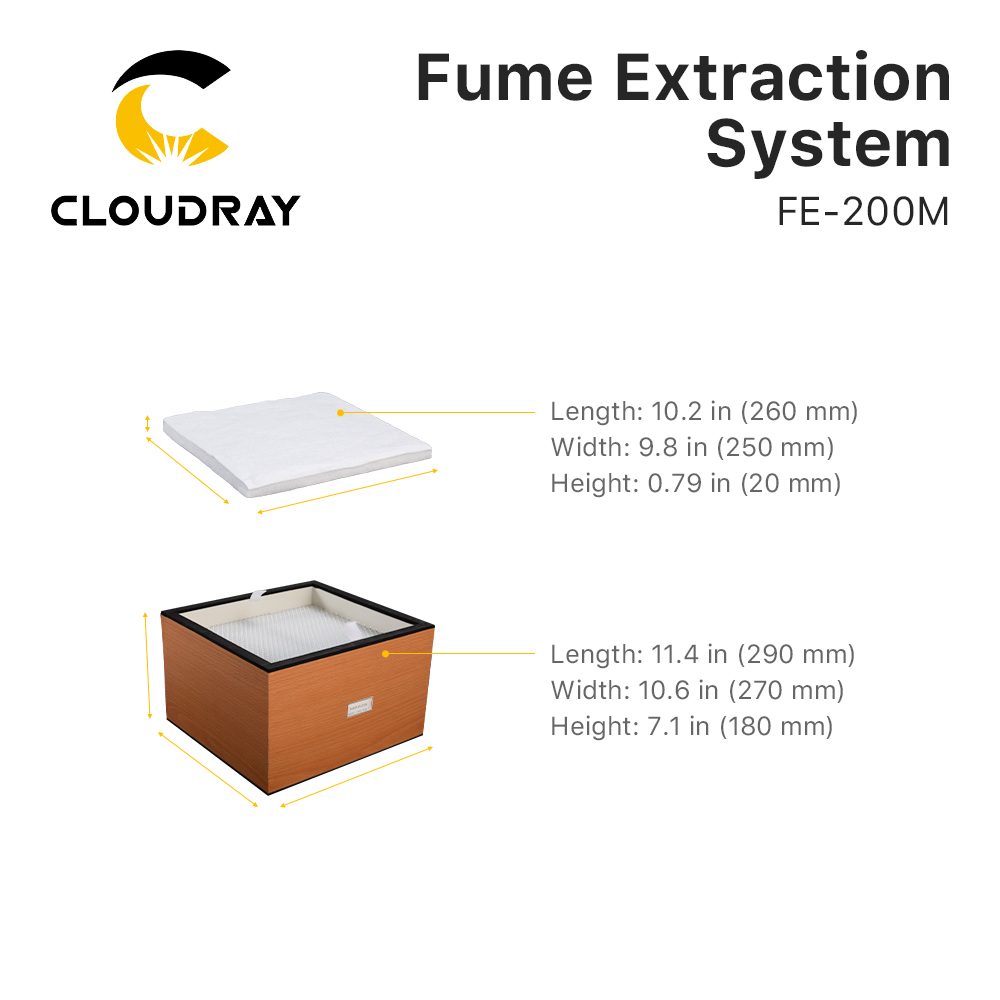 Cloudray Fume Extraction Syste - огляд і ціна Laser Level Rotary